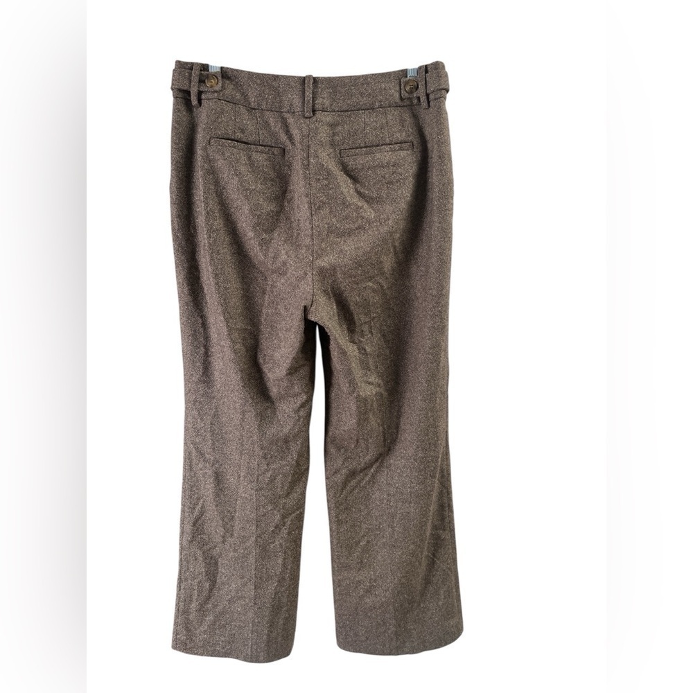Talbots wool blend brown straight leg high rise trouser dress pants - Picture 3 of 5
